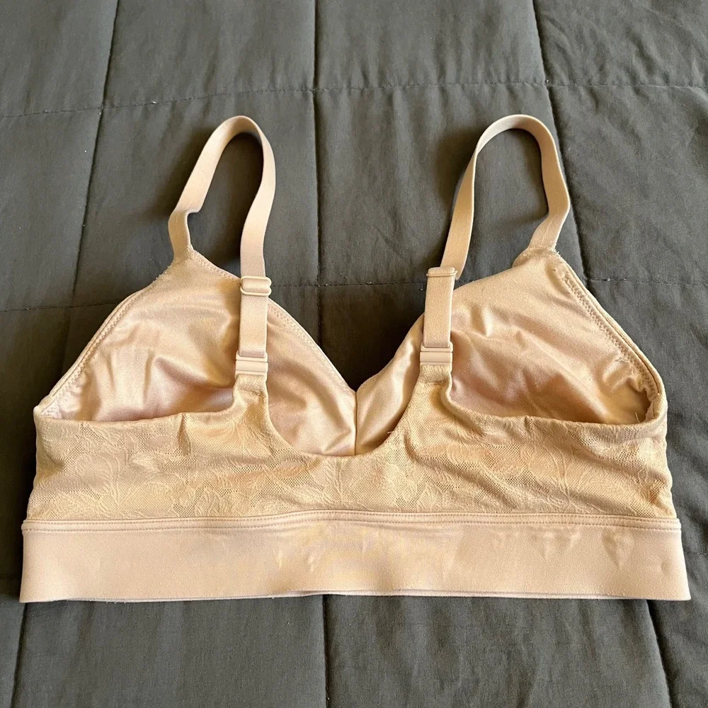 Tommy John Bra Second Skin Triangle Bralette‎ Beige Nude Small (A-C)